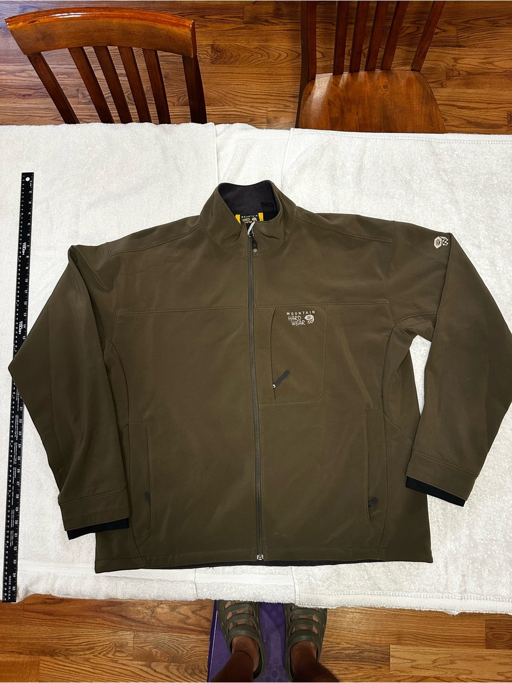 Mountain Hardwear Olive Green Men's Softshell Performance Jacket